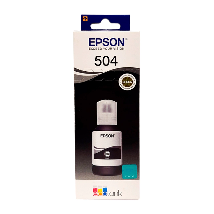 Tinta Epson T 504 Negro 127 Ml Para L4150-L4160-Ll6161-L6171-L6191